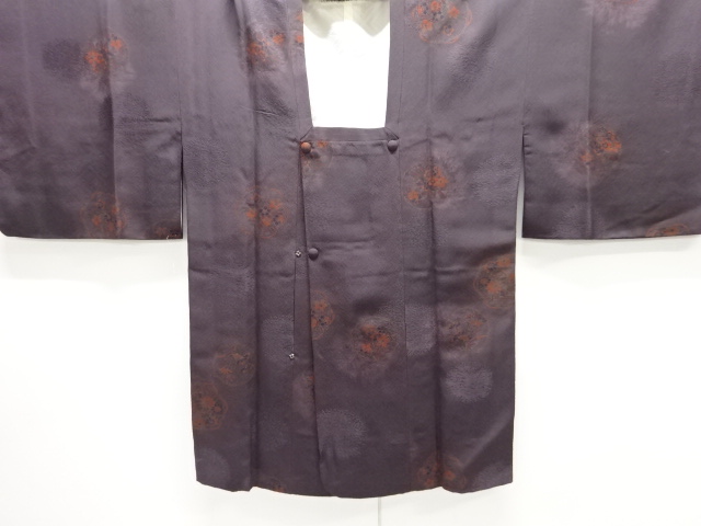 JAPANESE KIMONO / MICHIYUKI COAT / ABSTRACT FLOWER ROUNDEL